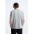 Zara Обычная футболка с мягким кроем, изготовленная из плотного хлопка с мягкой отделкой, Цвет: Серый, Размер: S (US S), изображение 3