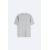 Zara Обычная футболка с мягким кроем, изготовленная из плотного хлопка с мягкой отделкой, Цвет: Серый, Размер: S (US S), изображение 7