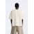 Zara Широкая футболка "свободного кроя" с круглым вырезом горловины и короткими рукавами, Цвет: Бежевый, Размер: S (US S), изображение 3