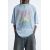 Zara Выцветшая футболка с контрастным принтом , Цвет: Синий, Размер: S (US S), изображение 5