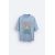 Zara Выцветшая футболка с контрастным принтом , Цвет: Синий, Размер: S (US S), изображение 6