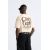 Zara Футболка с круглым вырезом и короткими рукавами, Цвет: Белый, Размер: S (US S), изображение 3