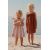 Zara Timelesz - платье из полосатого льняного смеси , Цвет: Розовый, Размер: 1½ лет (86 см)