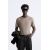 Zara Вискозная трикотажная футболка , Цвет: Коричневый, Размер: S (US S), изображение 2