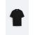 Zara Трикотажная футболка из вискозно-хлопковой смеси, Цвет: Черный, Размер: S (US S), изображение 7