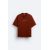 Zara Футболка с принтом и круглым вырезом горловины, короткими рукавами, Цвет: Оранжевый, Размер: S (US S), изображение 7