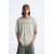 Zara Футболка с эффектом потертости и слоганом , Цвет: Коричневый, Размер: L (US L), изображение 2