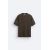 Zara Открытая трикотажная футболка , Цвет: Коричневый, Размер: M (US M), изображение 7
