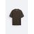 Zara Открытая трикотажная футболка , Цвет: Коричневый, Размер: M (US M), изображение 8