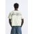Zara Напечатанная обрезанная футболка , Цвет: Бежевый, Размер: S (US S), изображение 3