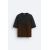 Zara Вязаная футболка с абстрактным принтом , Цвет: Черный, Размер: S (US S), изображение 6