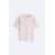 Zara Футболка с коротким рукавом из тяжелого хлопкового материала с сохраненным разделителем , Цвет: Розовый, Размер: S (US S), изображение 7