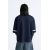 Zara Футболка с текстурой и надписью , Цвет: Синий, Размер: S (US S), изображение 3