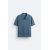 Zara Поло-рубашка с текстурой , Цвет: Синий, Размер: XXL (US XXL), изображение 7