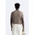 Zara Поло-рубашка из вязаного вискозного смесового материала с воротником, Цвет: Коричневый, Размер: S (US S), изображение 3