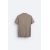 Zara Поло-рубашка из вязаного вискозного смесового материала с воротником, Цвет: Коричневый, Размер: S (US S), изображение 9