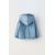 Zara Джинсовая куртка с капюшоном и длинными рукавами с эластичной отделкой, Цвет: Синий, Размер: 9-12 месяцев (80 см), изображение 2