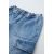 Zara Широкие карго-джинсы с эластичным поясом и регулируемыми шнурками спереди, Цвет: Синий, Размер: 7 лет (122 см), изображение 3