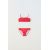 Zara 6-14 лет/ цветочный бикини с эластикой , Цвет: Красный, Размер: 6-7 лет (120 см)