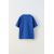 Zara Футболка с вырезом горловины и коротким рукавом с фактурным принтом на груди, Цвет: Синий, Размер: 6-7 лет (120 см), изображение 2