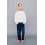 Zara Джинсы с регулярной посадкой с эластичной внутренней резинкой и застежкой на пуговицу спереди, Цвет: Синий, Размер: 6 лет (116 см)