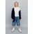 Zara Шорты-бермуды для скейтбординга с регулируемым внутренним поясом и застежкой на пуговицу спереди, Цвет: Синий, Размер: 6 лет (116 см)