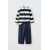 Zara Двухцветный комплект: поло с полосками и шаровары , Цвет: Синий, Размер: 6 лет (116 см), изображение 5