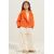 Zara Укороченное тренч-пальто с воротником-хомутом и длинными рукавами, Цвет: Оранжевый, Размер: 6-7 лет (120 см)