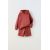Zara Мягкий топ-шитьем худи и бермуды в комплекте , Цвет: Красный, Размер: 6 лет (116 см)