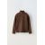 Zara Футболка с высоким воротником и ребристой текстурой , Цвет: Коричневый, Размер: 13-14 лет (164 см)