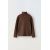 Zara Футболка с высоким воротником и ребристой текстурой , Цвет: Коричневый, Размер: 13-14 лет (164 см), изображение 2