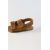 Zara   плоские сандали из кожи с двумя ремнями , Цвет: Коричневый, Размер: 15/16 (9,6 см), изображение 3