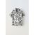 Zara Рубашка с принтом цветов из хлопка и льна , Цвет: Черный, Размер: 6-7 лет (120 см)