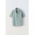 Zara Рубашка из текстурированной льняной смеси , Цвет: Зеленый, Размер: 6-7 лет (120 см)