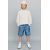 Zara Бермудские шорты с эластичным поясом и регулируемыми шнурками спереди, Цвет: Синий, Размер: 7 лет (122 см)