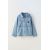Zara Рубашка с капюшоном из контрастного денима , Цвет: Синий, Размер: 6-7 лет (120 см), изображение 3