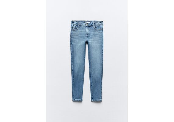 Zara   z1975 skinny mid-rise basic jeans , Цвет: Синий, Размер: 42, изображение 7