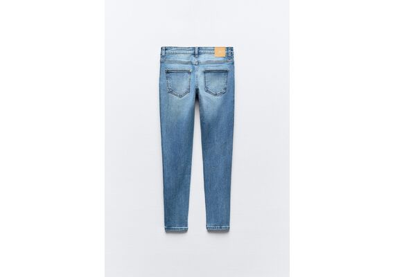 Zara   z1975 skinny mid-rise basic jeans , Цвет: Синий, Размер: 40, изображение 8