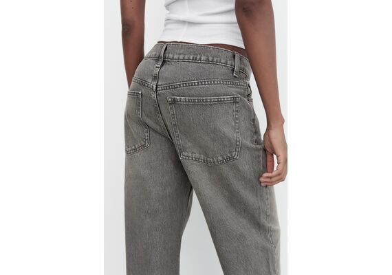 Zara   trf relaxed fit mid-rise jeans , Цвет: Серый, Размер: 32, изображение 6