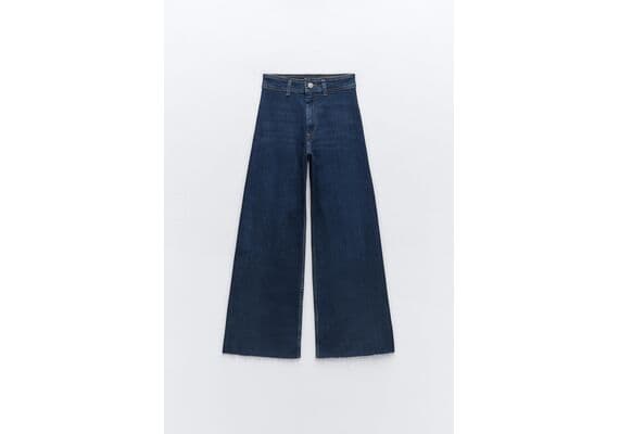 Zara Женские джинсы zw collection marine straight-leg high-waist , Цвет: Синий, Размер: 32, изображение 6