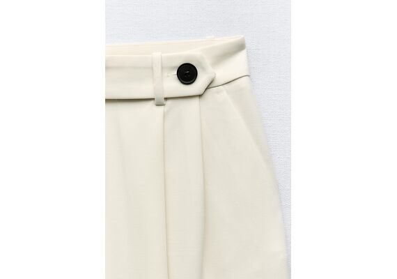 Zara   double darted carrot fit trousers , Цвет: Белый, Размер: S, изображение 5