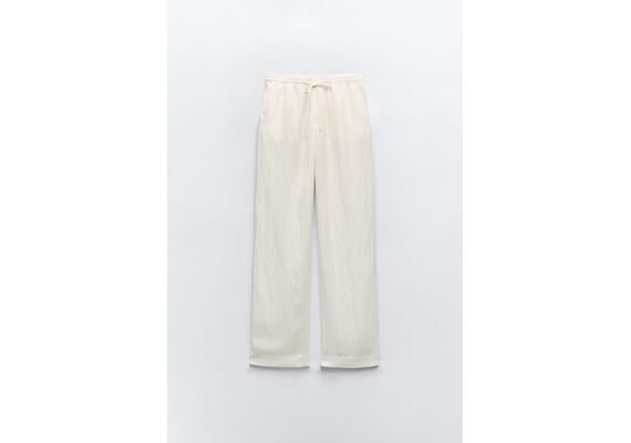 Zara   straight flowing trousers , Цвет: Белый, Размер: S, изображение 6