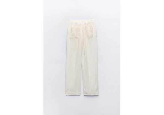 Zara   straight flowing trousers , Цвет: Белый, Размер: S, изображение 7