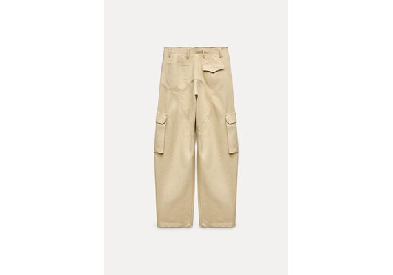 Zara Брюки коллекции zw collection cargo trousers , Цвет: Коричневый, Размер: XS, изображение 5