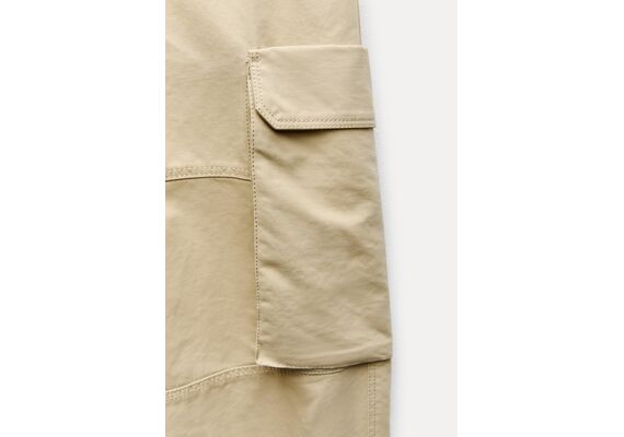 Zara Брюки коллекции zw collection cargo trousers , Цвет: Коричневый, Размер: XS, изображение 8