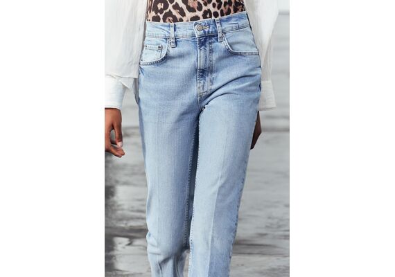 Zara Коллекция джинсов zw collection bootcut high-waist cropped , Цвет: Синий, Размер: 32, изображение 2