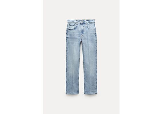 Zara Коллекция джинсов zw collection bootcut high-waist cropped , Цвет: Синий, Размер: 32, изображение 8