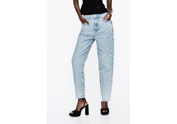 Zara   z1975 mom-fit high-waist jeans , Цвет: Синий, Размер: 46, изображение 2