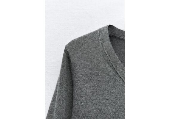 Zara   plain 3/4 рукав купить sweater , Цвет: Серый, Размер: XXL, изображение 4