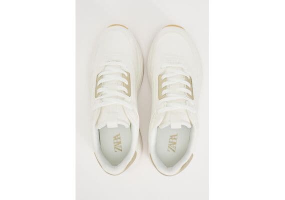 Zara Детские кроссовки flatform running trainers , Цвет: Белый, Размер: 39, изображение 5